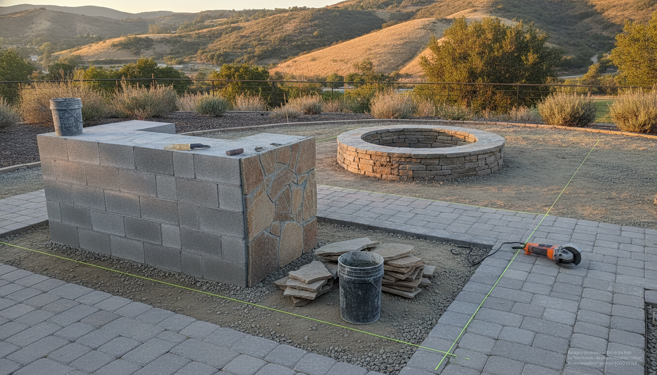 Outdoor Kitchen & Fire Pit Hardscape