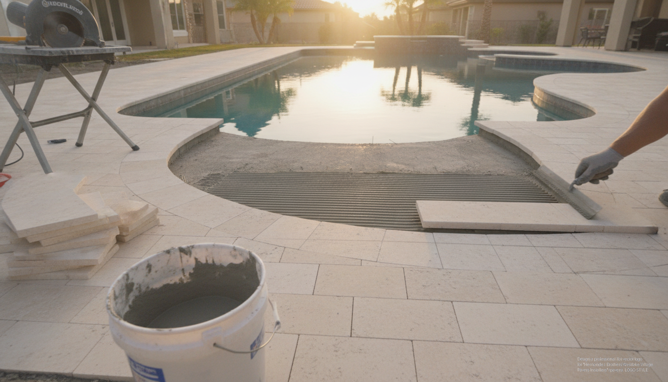 Pool Deck Paver Installation